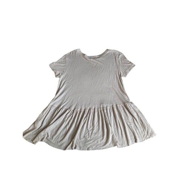 Truly Madly Deeply Womens Peplum Babydoll Top Size S Taupe Millennial Chic 2010s - Picture 5 of 11